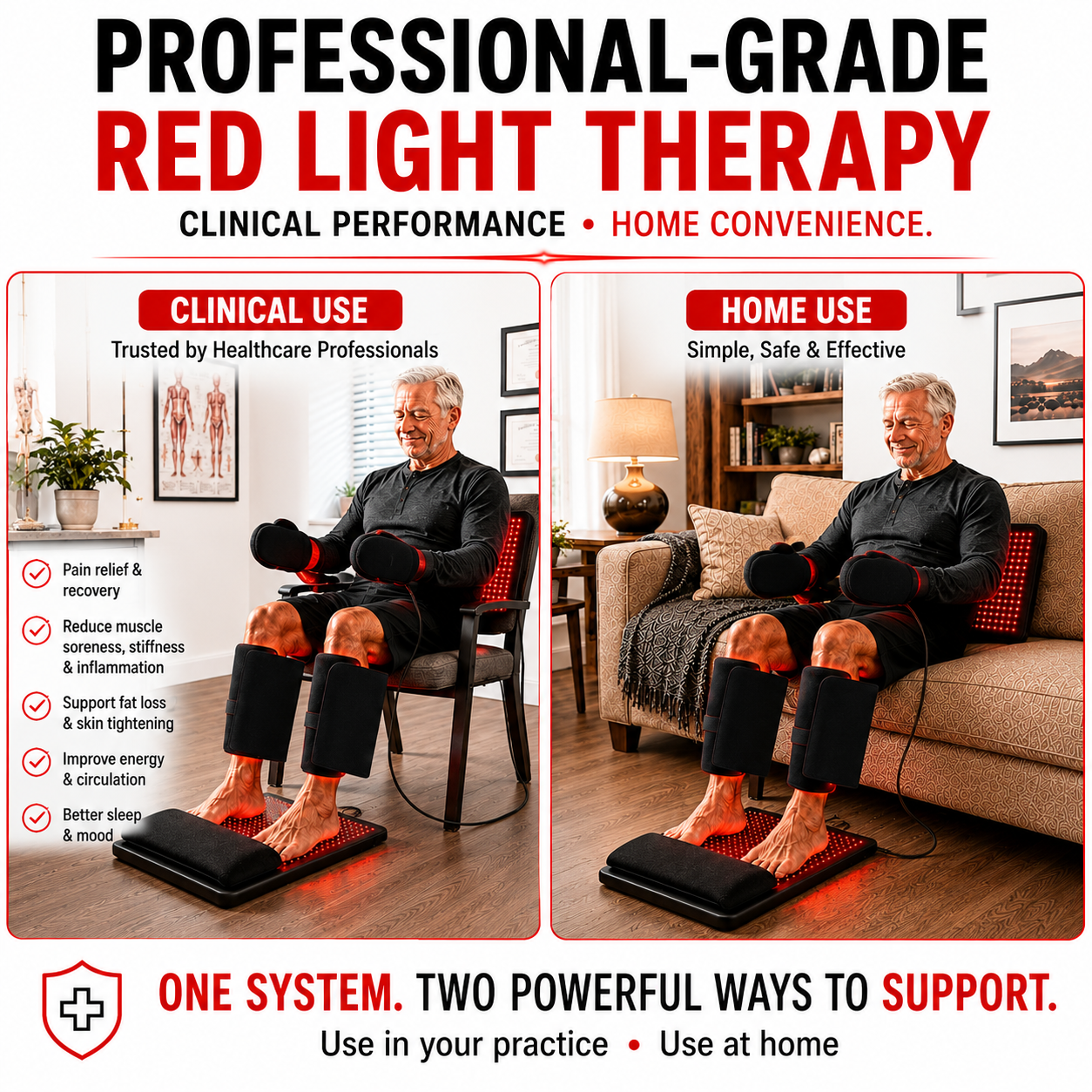 Red Light Therapy Hand & Foot Wellness Kit – 5 Device Dual-Wavelength System