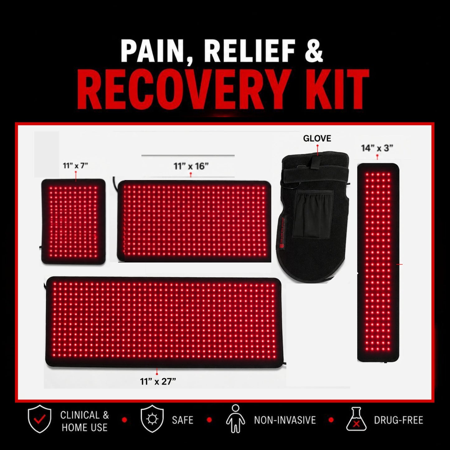 Red & Infrared Light Therapy Kit – 4 Device Full-Body Wellness System
