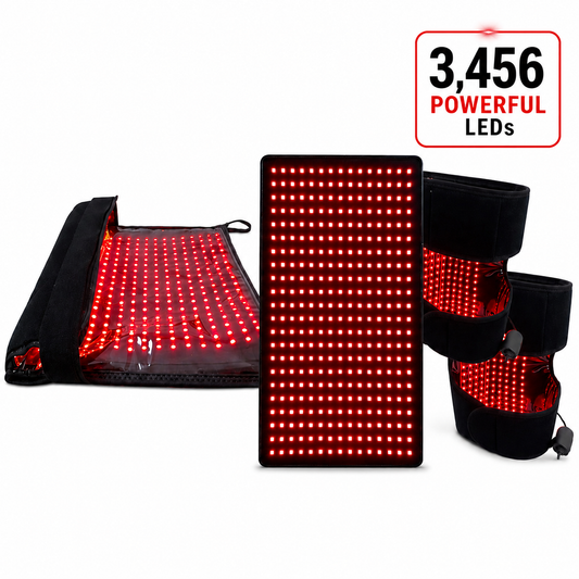 Red Light Therapy Foot Wellness Kit – 3 Pad Dual-Wavelength Light Therapy System