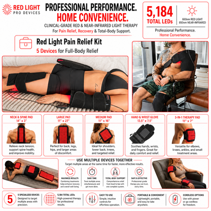 Red & Infrared Light Therapy Kit – 4 Device Full-Body Wellness System