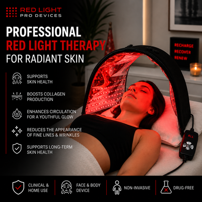 VersaDome Pro 2-in-1 Red & Infrared Light Therapy Dome – 1,998 LED System