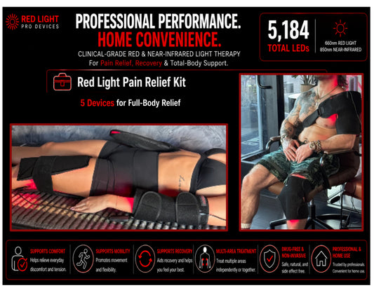 Red & Infrared Light Therapy Kit – 4 Device Full-Body Wellness System