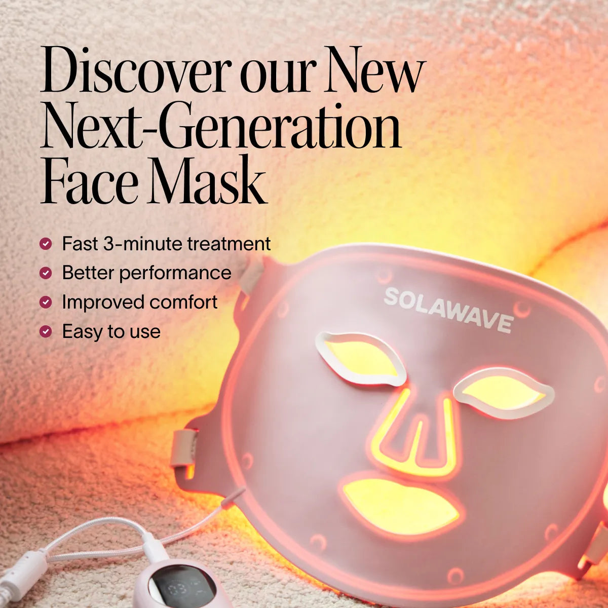 Wrinkle Retreat Pro LED Face Mask – Red & Infrared Light Therapy